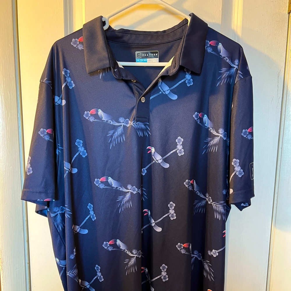 PGA Tour Pro Series XXL Men’s Golf Polo Toucan Print